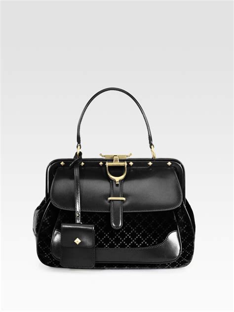 gucci stirrup medium top handle bag